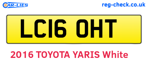 LC16OHT are the vehicle registration plates.