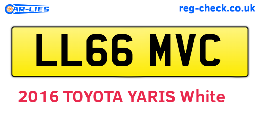 LL66MVC are the vehicle registration plates.
