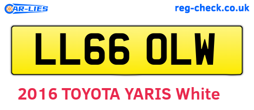 LL66OLW are the vehicle registration plates.