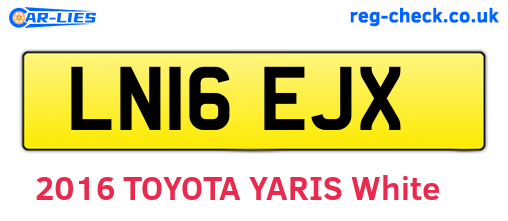 LN16EJX are the vehicle registration plates.