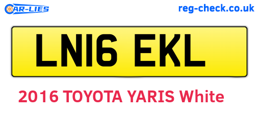 LN16EKL are the vehicle registration plates.