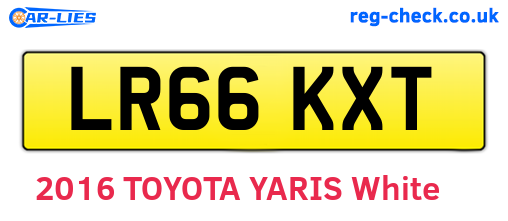 LR66KXT are the vehicle registration plates.