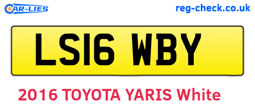 LS16WBY are the vehicle registration plates.