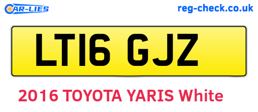 LT16GJZ are the vehicle registration plates.