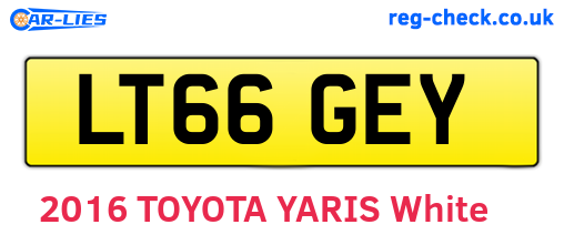 LT66GEY are the vehicle registration plates.