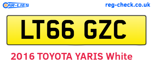 LT66GZC are the vehicle registration plates.