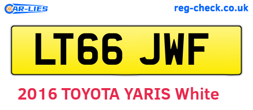 LT66JWF are the vehicle registration plates.