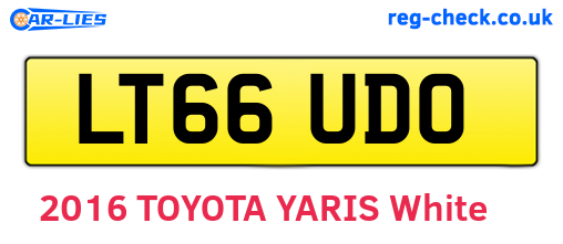LT66UDO are the vehicle registration plates.