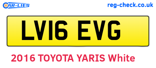 LV16EVG are the vehicle registration plates.