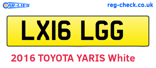 LX16LGG are the vehicle registration plates.
