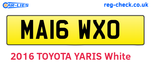 MA16WXO are the vehicle registration plates.