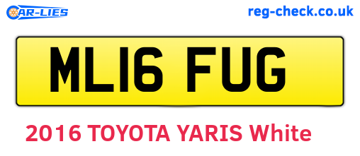 ML16FUG are the vehicle registration plates.