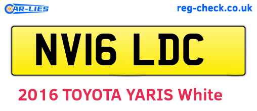NV16LDC are the vehicle registration plates.