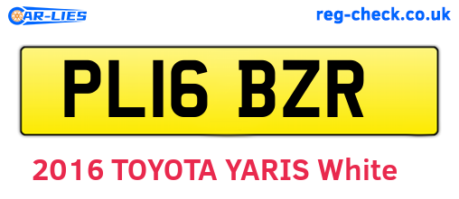 PL16BZR are the vehicle registration plates.