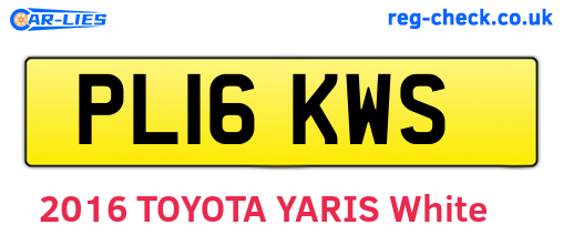PL16KWS are the vehicle registration plates.