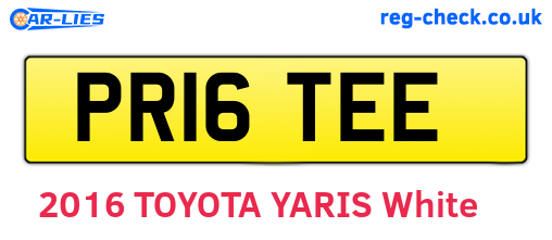 PR16TEE are the vehicle registration plates.
