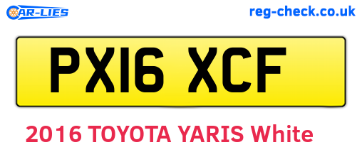 PX16XCF are the vehicle registration plates.