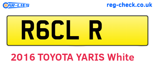 R6CLR are the vehicle registration plates.