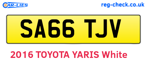 SA66TJV are the vehicle registration plates.