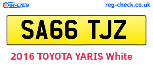 SA66TJZ are the vehicle registration plates.