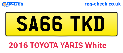 SA66TKD are the vehicle registration plates.