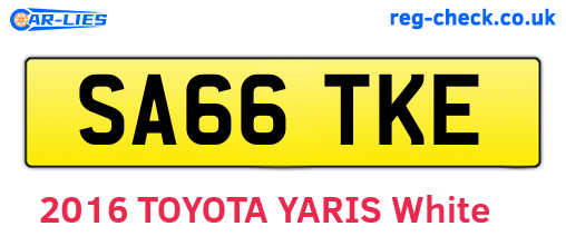 SA66TKE are the vehicle registration plates.