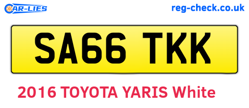 SA66TKK are the vehicle registration plates.