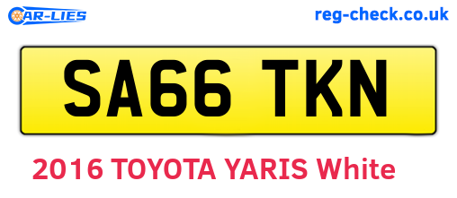 SA66TKN are the vehicle registration plates.