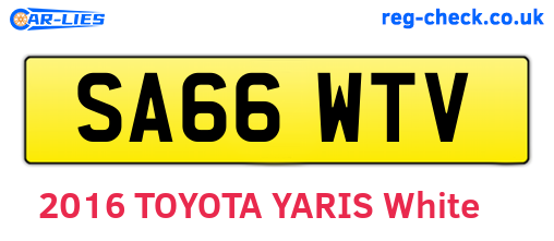 SA66WTV are the vehicle registration plates.