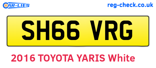 SH66VRG are the vehicle registration plates.