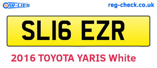 SL16EZR are the vehicle registration plates.