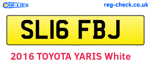 SL16FBJ are the vehicle registration plates.