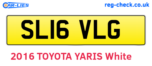 SL16VLG are the vehicle registration plates.