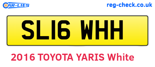 SL16WHH are the vehicle registration plates.