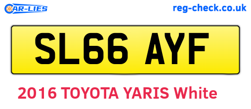 SL66AYF are the vehicle registration plates.