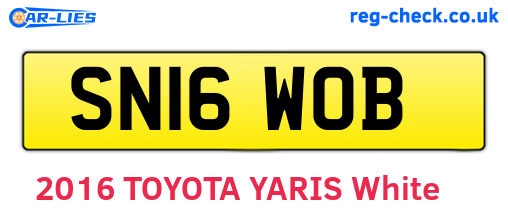 SN16WOB are the vehicle registration plates.