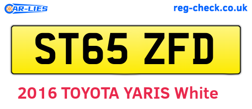 ST65ZFD are the vehicle registration plates.
