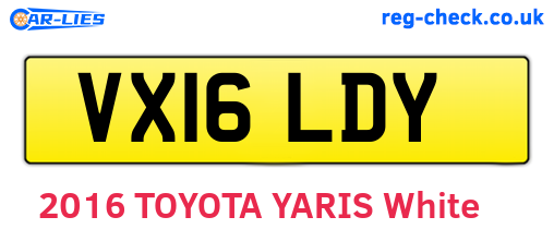 VX16LDY are the vehicle registration plates.