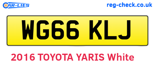 WG66KLJ are the vehicle registration plates.