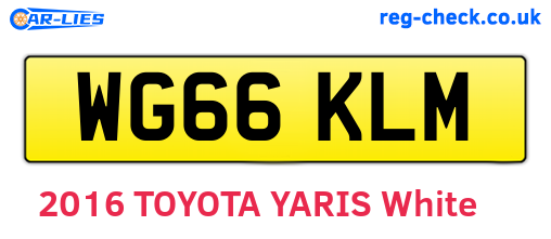 WG66KLM are the vehicle registration plates.
