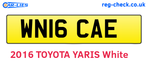 WN16CAE are the vehicle registration plates.
