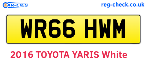 WR66HWM are the vehicle registration plates.