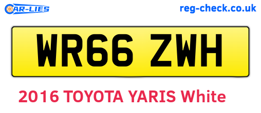 WR66ZWH are the vehicle registration plates.