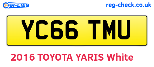 YC66TMU are the vehicle registration plates.