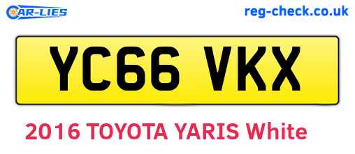 YC66VKX are the vehicle registration plates.