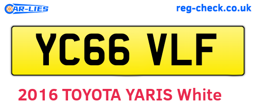 YC66VLF are the vehicle registration plates.