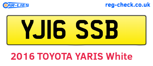 YJ16SSB are the vehicle registration plates.