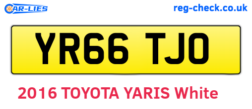 YR66TJO are the vehicle registration plates.