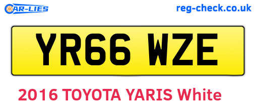 YR66WZE are the vehicle registration plates.