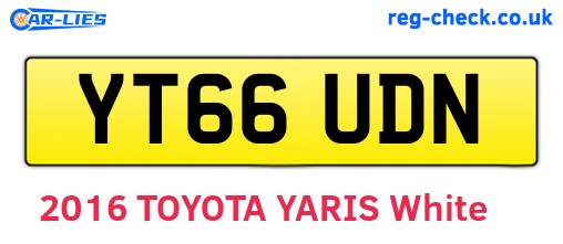 YT66UDN are the vehicle registration plates.